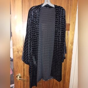 Black Velvet Kimono Cardigan